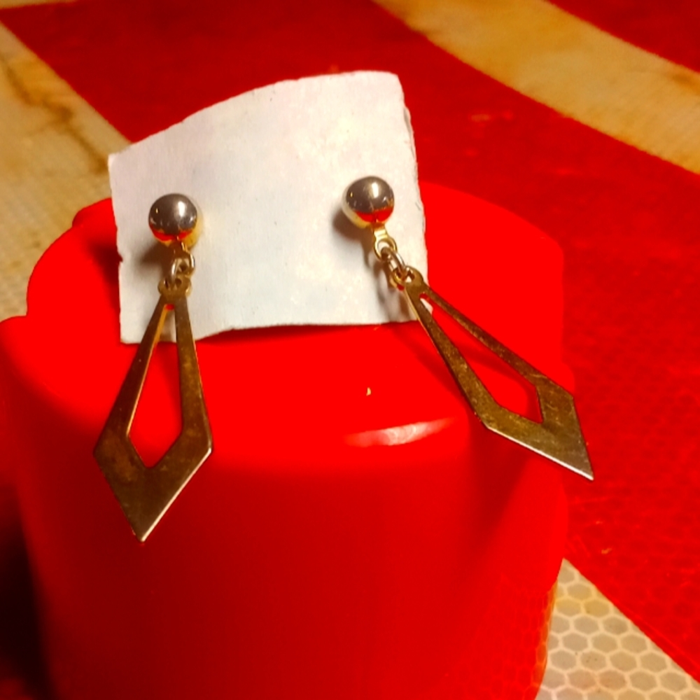 Gold tone earrings